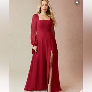 Azazie Red Maxi Dress